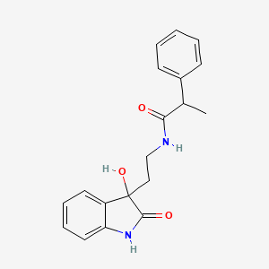 molecular formula C19H20N2O3 B7023960 N-[2-(3-hydroxy-2-oxo-1H-indol-3-yl)ethyl]-2-phenylpropanamide 