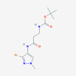 molecular formula C12H19BrN4O3 B7023977 tert-butyl N-[3-[(3-bromo-1-methylpyrazol-4-yl)amino]-3-oxopropyl]carbamate 