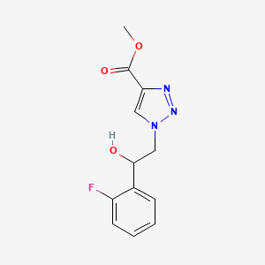 molecular formula C12H12FN3O3 B7024131 Methyl 1-[2-(2-fluorophenyl)-2-hydroxyethyl]triazole-4-carboxylate 