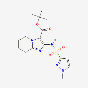 molecular formula C16H23N5O4S B7024455 Tert-butyl 2-[(1-methylpyrazol-3-yl)sulfonylamino]-5,6,7,8-tetrahydroimidazo[1,2-a]pyridine-3-carboxylate 