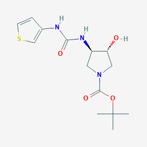 molecular formula C14H21N3O4S B7024547 tert-butyl (3R,4R)-3-hydroxy-4-(thiophen-3-ylcarbamoylamino)pyrrolidine-1-carboxylate 