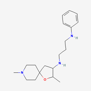 molecular formula C19H31N3O B7024555 N-(2,8-dimethyl-1-oxa-8-azaspiro[4.5]decan-3-yl)-N'-phenylpropane-1,3-diamine 