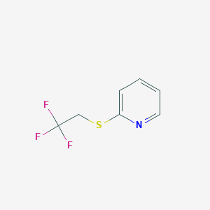 molecular formula C7H6F3NS B070248 2-[(2,2,2-Trifluoroethyl)sulfanyl]pyridine CAS No. 162965-54-0