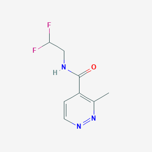 molecular formula C8H9F2N3O B7025115 N-(2,2-difluoroethyl)-3-methylpyridazine-4-carboxamide 