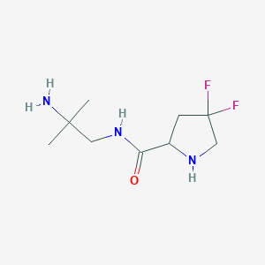 molecular formula C9H17F2N3O B7025147 N-(2-amino-2-methylpropyl)-4,4-difluoropyrrolidine-2-carboxamide 