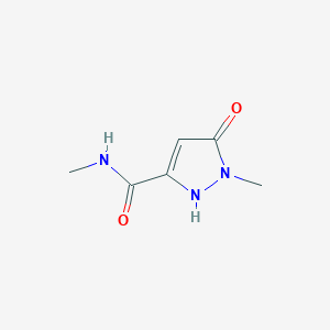 molecular formula C6H9N3O2 B070252 5-Hydroxy-N,1-dimethyl-1H-pyrazole-3-carboxamide CAS No. 185451-43-8