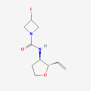 molecular formula C10H15FN2O2 B7025296 N-[(2S,3R)-2-ethenyloxolan-3-yl]-3-fluoroazetidine-1-carboxamide 