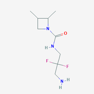 molecular formula C9H17F2N3O B7025359 N-(3-amino-2,2-difluoropropyl)-2,3-dimethylazetidine-1-carboxamide 
