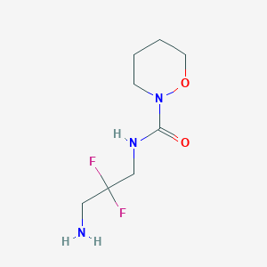 molecular formula C8H15F2N3O2 B7025360 N-(3-amino-2,2-difluoropropyl)oxazinane-2-carboxamide 