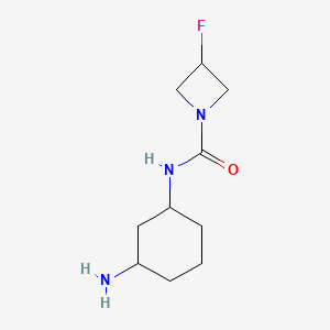 molecular formula C10H18FN3O B7025368 N-(3-aminocyclohexyl)-3-fluoroazetidine-1-carboxamide 
