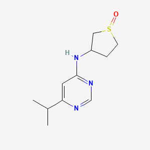 molecular formula C11H17N3OS B7025432 N-(1-oxothiolan-3-yl)-6-propan-2-ylpyrimidin-4-amine 