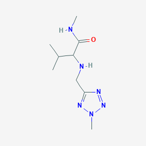 molecular formula C9H18N6O B7025446 N,3-dimethyl-2-[(2-methyltetrazol-5-yl)methylamino]butanamide 