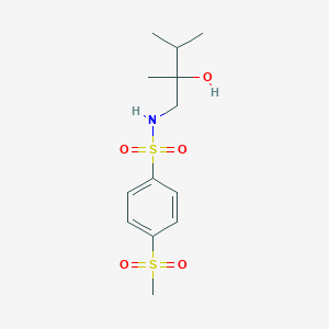 molecular formula C13H21NO5S2 B7025634 N-(2-hydroxy-2,3-dimethylbutyl)-4-methylsulfonylbenzenesulfonamide 