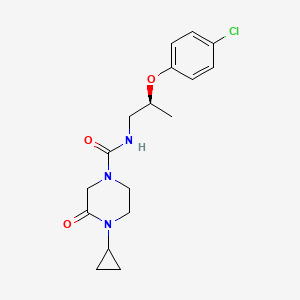 molecular formula C17H22ClN3O3 B7025757 N-[(2S)-2-(4-chlorophenoxy)propyl]-4-cyclopropyl-3-oxopiperazine-1-carboxamide 
