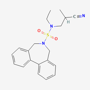 molecular formula C20H23N3O2S B7025814 N-(2-cyanopropyl)-N-ethyl-5,7-dihydrobenzo[d][2]benzazepine-6-sulfonamide 