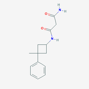 molecular formula C14H18N2O2 B7025819 N'-(3-methyl-3-phenylcyclobutyl)propanediamide 