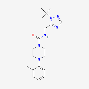 molecular formula C19H28N6O B7025834 N-[(2-tert-butyl-1,2,4-triazol-3-yl)methyl]-4-(2-methylphenyl)piperazine-1-carboxamide 