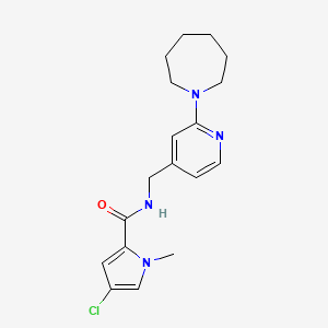 molecular formula C18H23ClN4O B7025915 N-[[2-(azepan-1-yl)pyridin-4-yl]methyl]-4-chloro-1-methylpyrrole-2-carboxamide 