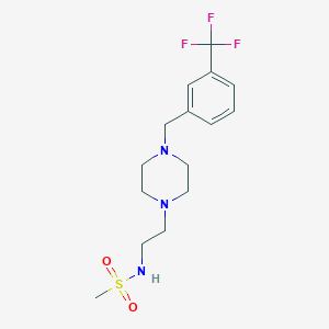 molecular formula C15H22F3N3O2S B7025959 N-[2-[4-[[3-(trifluoromethyl)phenyl]methyl]piperazin-1-yl]ethyl]methanesulfonamide 