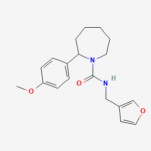 molecular formula C19H24N2O3 B7026020 N-(furan-3-ylmethyl)-2-(4-methoxyphenyl)azepane-1-carboxamide 