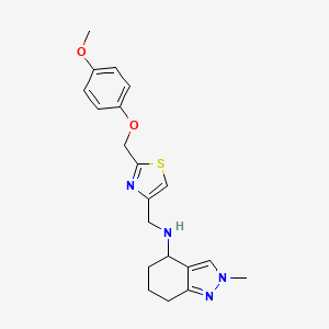 molecular formula C20H24N4O2S B7026240 N-[[2-[(4-methoxyphenoxy)methyl]-1,3-thiazol-4-yl]methyl]-2-methyl-4,5,6,7-tetrahydroindazol-4-amine 