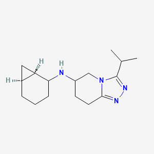 molecular formula C16H26N4 B7026267 N-[(1R,6S)-2-bicyclo[4.1.0]heptanyl]-3-propan-2-yl-5,6,7,8-tetrahydro-[1,2,4]triazolo[4,3-a]pyridin-6-amine 