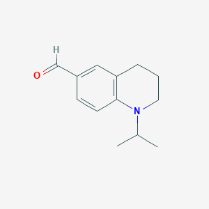 molecular formula C13H17NO B070268 1-Isopropyl-1,2,3,4-tetrahydro-quinoline-6-carbaldehyde CAS No. 179406-88-3