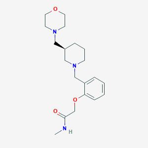 molecular formula C20H31N3O3 B7027041 N-methyl-2-[2-[[(3S)-3-(morpholin-4-ylmethyl)piperidin-1-yl]methyl]phenoxy]acetamide 