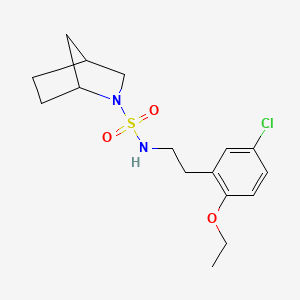 molecular formula C16H23ClN2O3S B7027360 N-[2-(5-chloro-2-ethoxyphenyl)ethyl]-2-azabicyclo[2.2.1]heptane-2-sulfonamide 