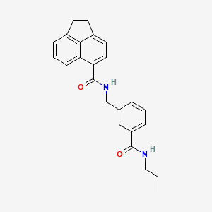 molecular formula C24H24N2O2 B7027414 N-[[3-(propylcarbamoyl)phenyl]methyl]-1,2-dihydroacenaphthylene-5-carboxamide 