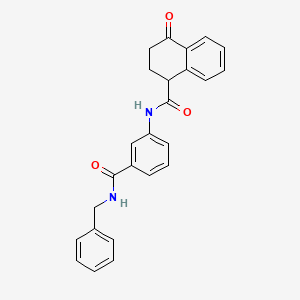 molecular formula C25H22N2O3 B7027612 N-[3-(benzylcarbamoyl)phenyl]-4-oxo-2,3-dihydro-1H-naphthalene-1-carboxamide 