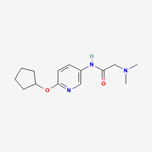 molecular formula C14H21N3O2 B7027688 N-(6-cyclopentyloxypyridin-3-yl)-2-(dimethylamino)acetamide 