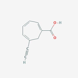 molecular formula C10H8O2 B070277 6-Ethynylcyclohepta-1,3,5-triene-1-carboxylic acid CAS No. 174018-23-6