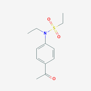 molecular formula C12H17NO3S B7027904 N-(4-acetylphenyl)-N-ethylethanesulfonamide 