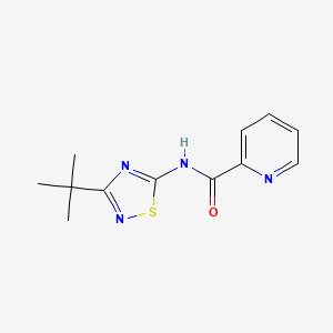 molecular formula C12H14N4OS B7027984 N-(3-tert-butyl-1,2,4-thiadiazol-5-yl)pyridine-2-carboxamide 