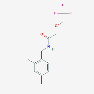 molecular formula C13H16F3NO2 B7028061 N-[(2,4-dimethylphenyl)methyl]-2-(2,2,2-trifluoroethoxy)acetamide 
