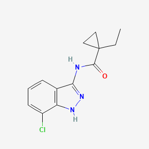 molecular formula C13H14ClN3O B7028062 N-(7-chloro-1H-indazol-3-yl)-1-ethylcyclopropane-1-carboxamide 
