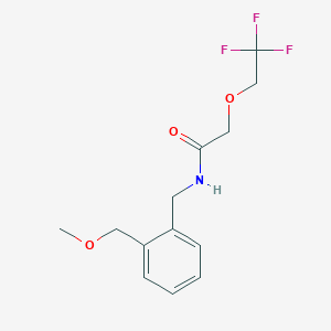 molecular formula C13H16F3NO3 B7028086 N-[[2-(methoxymethyl)phenyl]methyl]-2-(2,2,2-trifluoroethoxy)acetamide 