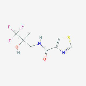 molecular formula C8H9F3N2O2S B7028170 N-(3,3,3-trifluoro-2-hydroxy-2-methylpropyl)-1,3-thiazole-4-carboxamide 