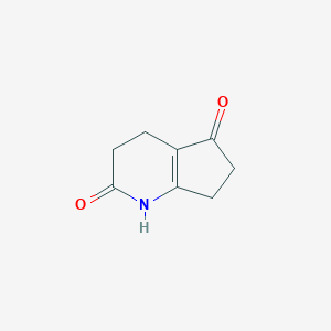 molecular formula C8H9NO2 B070282 3,4,6,7-Tetrahydro-1H-cyclopenta[b]pyridine-2,5-dione CAS No. 179686-00-1