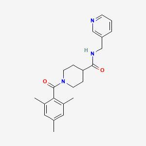 molecular formula C22H27N3O2 B7028319 N-(pyridin-3-ylmethyl)-1-(2,4,6-trimethylbenzoyl)piperidine-4-carboxamide 