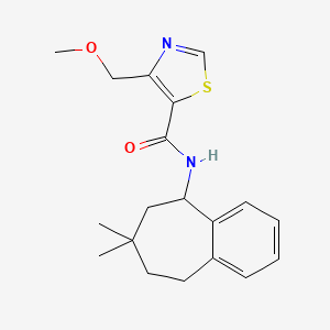 molecular formula C19H24N2O2S B7028357 N-(7,7-dimethyl-5,6,8,9-tetrahydrobenzo[7]annulen-5-yl)-4-(methoxymethyl)-1,3-thiazole-5-carboxamide 