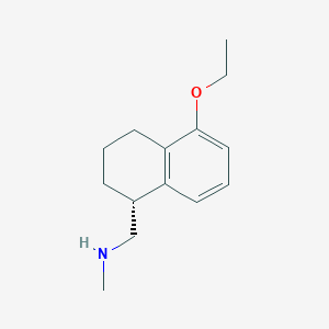 molecular formula C14H21NO B070284 1-Naphthalenemethanamine,5-ethoxy-1,2,3,4-tetrahydro-N-methyl-,(R)-(9CI) CAS No. 188111-22-0