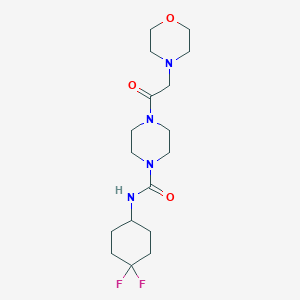 molecular formula C17H28F2N4O3 B7028425 N-(4,4-difluorocyclohexyl)-4-(2-morpholin-4-ylacetyl)piperazine-1-carboxamide 