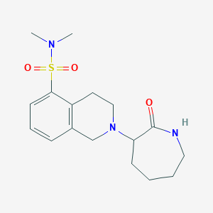molecular formula C17H25N3O3S B7028515 N,N-dimethyl-2-(2-oxoazepan-3-yl)-3,4-dihydro-1H-isoquinoline-5-sulfonamide 
