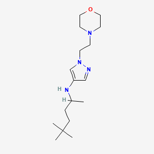 molecular formula C17H32N4O B7028705 N-(5,5-dimethylhexan-2-yl)-1-(2-morpholin-4-ylethyl)pyrazol-4-amine 