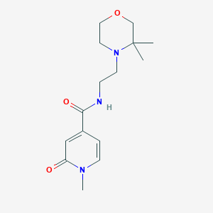 molecular formula C15H23N3O3 B7028792 N-[2-(3,3-dimethylmorpholin-4-yl)ethyl]-1-methyl-2-oxopyridine-4-carboxamide 