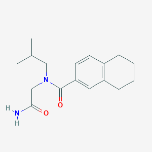 molecular formula C17H24N2O2 B7028808 N-(2-amino-2-oxoethyl)-N-(2-methylpropyl)-5,6,7,8-tetrahydronaphthalene-2-carboxamide 