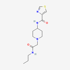 molecular formula C14H22N4O2S B7028851 N-[1-[2-oxo-2-(propylamino)ethyl]piperidin-4-yl]-1,3-thiazole-4-carboxamide 
