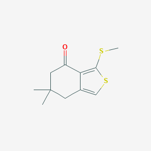 molecular formula C11H14OS2 B070289 6,6-Dimethyl-3-methylsulfanyl-5,7-dihydro-2-benzothiophen-4-one CAS No. 172516-40-4